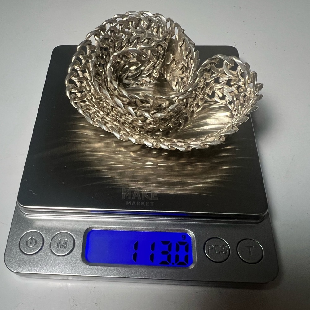 Sterling Vintage Mexico Silver Necklace - Picture 2 of 8